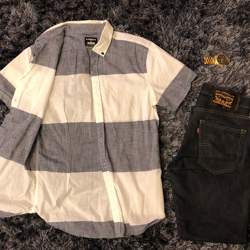 Express stripped flannel